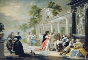 Generic garden scene, 1600 by Flemish School